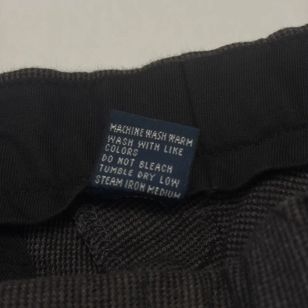 Vintage Polo Ralph Lauren Houndstooth 100% Cotton Trouser Pants 35x30 (34x30)